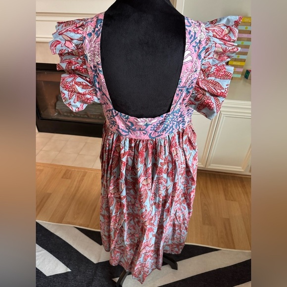 ALIX OF BOHEMIA Emmaline Patchwork Printed Ruffled Cotton Midi Dress Small NWT - Picture 14 of 14